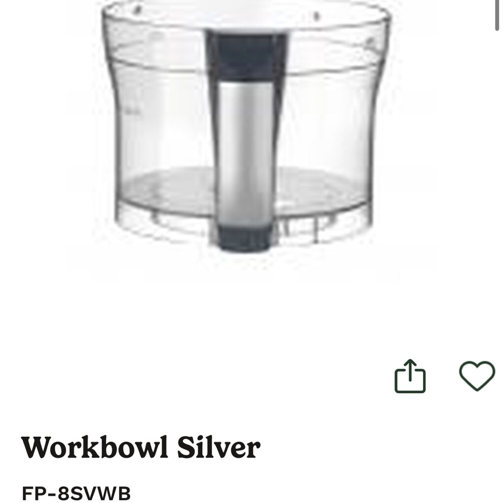 Silver and Gray Processing Bowl with Central Column